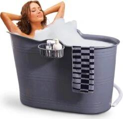 Zitbad Voor Volwassenen - Bath Bucket - Grijs - 200L -Badkamer Wijs 1200x1157 11