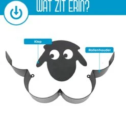 Schaap Toiletrolhouder| Extensso® | - Wc Rolhouder - Wc Rolhouder Zwart - Wc Rolhouder Staand - Wc Rolhouder Zonder Boren - Toiletrolhouder Staand - Zonder Boren - Toiletrolstandaard - Kerst Cadeau - Cadeautjes -Badkamer Wijs 1200x1157 3