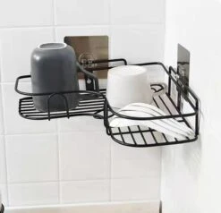 HomeBasics Zelfklevend Doucherek | Zwart | Zonder Boren | Doucherek Met Zuignap | Zuignappen | Doucherek Hoek | Badrek | Douchemandje | Keukenrek | Specerijenrek | Kruidenrek 12 HomeBasics Zelfklevend Doucherek | Zwart | Zonder Boren | Doucherek Met Zuignap | Zuignappen | Doucherek Hoek | Badrek | Douchemandje | Keukenrek | Specerijenrek | Kruidenrek -Badkamer Wijs 1200x1158 10