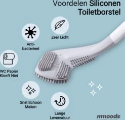 Mmoods Siliconen Golf Toiletborstel – WC Borstel Met Houder – Flexibele Siliconen WC Borstel – Antibacterieel – Hygiënisch – Wit -Badkamer Wijs 1200x1158