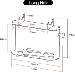 Houder Voor Dyson Airwrap (lange Versie) - Geschikt Voor 8 Accessoires - Passend Voor Dyson Airwrap Complete Long Multistyler - Zwart -Badkamer Wijs 1200x1159 11