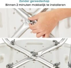 Life&Home Douchekruk - 6 Hoogtes - Douchestoel - Handgrepen - Max 130 Kg - Douchekophouder 16 Life&Home Douchekruk - 6 Hoogtes - Douchestoel - Handgrepen - Max 130 Kg - Douchekophouder -Badkamer Wijs 1200x1160 13