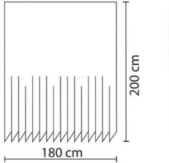 Livetti | Douchegordijn - Shower Curtain | 180x200 | Licht Grijs | One Stk | Polyester | Inclusief Ringen | 1800694 -Badkamer Wijs 1200x1161 11