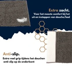 Merkloos Badmat Antislip 40 X 70 Cm - Douchemat - Antislipmat Douche - Extra Zacht - Eenvoudig Wasbaar - Grijs -Badkamer Wijs 1200x1161 19