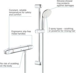 GROHE Grohtherm 1000 Thermostatische Douchekraan - 12 Cm - Chroom - 34153004 -Badkamer Wijs 1200x1161 9