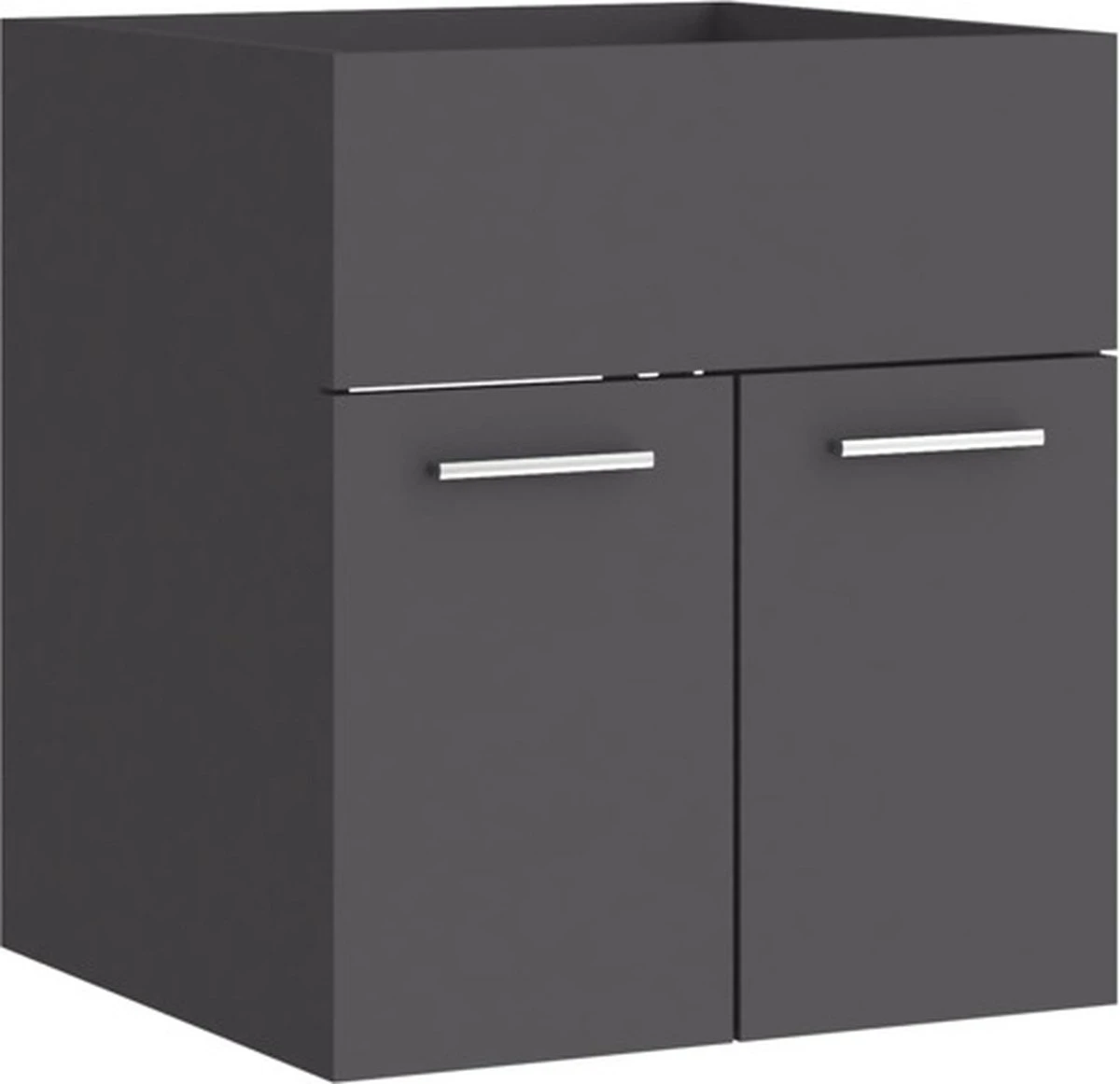 VidaXL Wastafelkast 41x38,5x46 Cm Spaanplaat Grijs 3 VidaXL Wastafelkast 41x38,5x46 Cm Spaanplaat Grijs