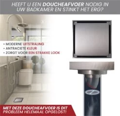 Lenga Doucheput Antraciet Vierkant - 10x10 Cm - Moderne Douche Put - Stankafsluiter - Afvoerput - Douchegoot - Doucherooster - Douchedrain 12 Lenga Doucheput Antraciet Vierkant - 10x10 Cm - Moderne Douche Put - Stankafsluiter - Afvoerput - Douchegoot - Doucherooster - Douchedrain -Badkamer Wijs 1200x1162 6