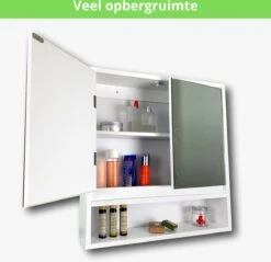 Spiegelkast - Spiegelkast Badkamer - Spiegel - Badkamerkast - Wit - B56 X D13 X H58 Cm -Badkamer Wijs 1200x1163 14