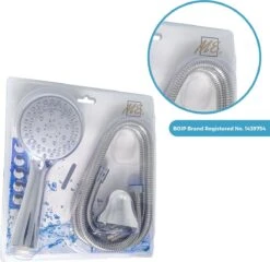 Douchekop Met Slang - Universeel - 5 Luxe Straalstanden - Chroom En RVS - Incl. Wandhouder -Badkamer Wijs 1200x1164