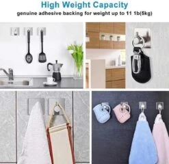 Merkloos Zelfklevende Handdoekhaakjes - Set Van 4 - Goud Kleurig - Voor Badkamer Of Keuken | Handdoekhaakjes Rvs | Handdoekhaakjes Goud Zelfklevend | Handdoekhaak Goud | Handdoek -Badkamer Wijs 1200x1164 6