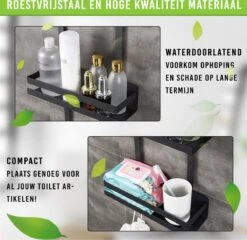 Doucherek Zonder Boren Inclusief Douchewisser - Aan Douchewand - Zwart - Ophangbaar - Zuignap - 2 Laags - Wiper - Shower Rack - Valentijnsdag Cadeau 15 Doucherek Zonder Boren Inclusief Douchewisser - Aan Douchewand - Zwart - Ophangbaar - Zuignap - 2 Laags - Wiper - Shower Rack - Valentijnsdag Cadeau -Badkamer Wijs 1200x1165 2