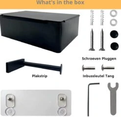 NIRAX WC Rolhouder – Toiletrolhouder - Zwart - RVS - Met Bakje Voor Vochtig Toiletpapier - Zonder Boren - Zelfklevend - Toilet Accessoires - Badkamer Accessoire - Toiletpapier Houder -Badkamer Wijs 1200x1165 3