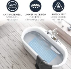 Douchemat Antislip - Badmat - 88x40cm - Antislipmat Voor Douche - Rubber - Blauwbad Mat -Badkamer Wijs 1200x1166 13