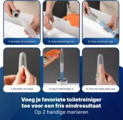 Mdxl® Siliconen WC Borstel Met Zeepdispenser - Hervulbaar - Vrijstaand Of Hangend - Sneldrogend, Hygiënisch & Antibacteriële Werking - Zonder Boren - Toilet Brush - Toiletborstel Houder - Lekbak 12 Mdxl® Siliconen WC Borstel Met Zeepdispenser - Hervulbaar - Vrijstaand Of Hangend - Sneldrogend, Hygiënisch & Antibacteriële Werking - Zonder Boren - Toilet Brush - Toiletborstel Houder - Lekbak -Badkamer Wijs 1200x1167 5