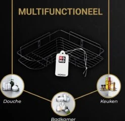 HGMD® Doucherek Zonder Boren - 1 Stuk - Zwart - Zelfklevend Doucherek –Badkamerrek - Badrek - Keukenrek - Doucherek Hangend – Badkamer Accessoires - Kruidenrek 15 HGMD® Doucherek Zonder Boren - 1 Stuk - Zwart - Zelfklevend Doucherek –Badkamerrek - Badrek - Keukenrek - Doucherek Hangend – Badkamer Accessoires - Kruidenrek -Badkamer Wijs 1200x1168 5