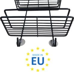 Ball Design Zwart Doucherek-3 Laags Hangend-Zonder Boren-Zwart 15 Ball Design Zwart Doucherek-3 Laags Hangend-Zonder Boren-Zwart -Badkamer Wijs 1200x1168 7