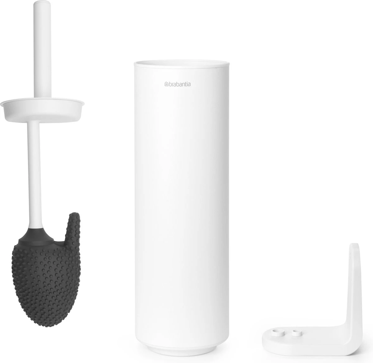Brabantia MindSet WC Borstel Siliconen Met Houder - Mineral Fresh White 6 Brabantia MindSet WC Borstel Siliconen Met Houder - Mineral Fresh White - Afbeelding 4