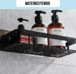 Merkloos Jawes- Wandrek- Zwart- 2stuks- Doucherek- Zonder Te Boren- Wandrek Zonder Boren- Wandrekje -Badkamer Wijs 1200x1169 11