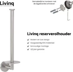 Toiletaccessoireset RVS 4-delig - Luxe Toilet Set - Toiletborstel Met Houder - Toiletrolhouder Met Klep - Reserverolhouder - Handdoekhaak - Zilver - Toiletset -Badkamer Wijs 1200x1172 7