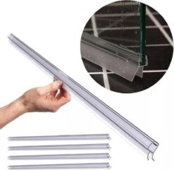 Minismus Douchedeurafdichting Met Waterkering (2 Strips Van 1 Meter, Makkelijk Inkortbaar) - Waterstopper Geschikt Voor Glas Van 6 Tot 8 Mm - Douchedorpel - Lekstrip Voor Horizontale Bevestiging -Badkamer Wijs 1200x1173 15