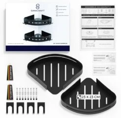 Sanicraft® Doucherekje - Doucherekje Zonder Boren - Geschikt Voor Elk Type Muur - Doucherekje Hangend - Doucheplank - Doucherekje Hoek - Doucherekje Zwart 14 Sanicraft® Doucherekje - Doucherekje Zonder Boren - Geschikt Voor Elk Type Muur - Doucherekje Hangend - Doucheplank - Doucherekje Hoek - Doucherekje Zwart -Badkamer Wijs 1200x1173 4