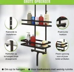 Doucherek Zonder Boren Inclusief Douchewisser - Aan Douchewand - Zwart - Ophangbaar - Zuignap - 2 Laags - Wiper - Shower Rack - Valentijnsdag Cadeau 18 Doucherek Zonder Boren Inclusief Douchewisser - Aan Douchewand - Zwart - Ophangbaar - Zuignap - 2 Laags - Wiper - Shower Rack - Valentijnsdag Cadeau -Badkamer Wijs 1200x1175 10