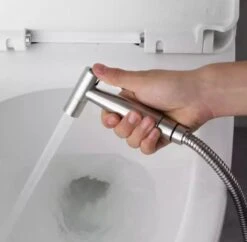 BetterSells® Bidet Handdoucheset - Shattaf - Bidet Sproeier Uit Geborsteld RVS - Inclusief Slang, T-stuk & Wandhouder -Badkamer Wijs 1200x1175 22