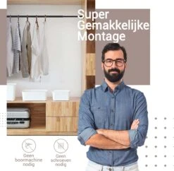 Qproducts Gordijnroede Zonder Boren - 65 Tot 100 Cm - Uitschuifbaar Douchegordijnstang - Uitschuifbare Klemstang - Metaal Zwart 15 Qproducts Gordijnroede Zonder Boren - 65 Tot 100 Cm - Uitschuifbaar Douchegordijnstang - Uitschuifbare Klemstang - Metaal Zwart -Badkamer Wijs 1200x1177 8