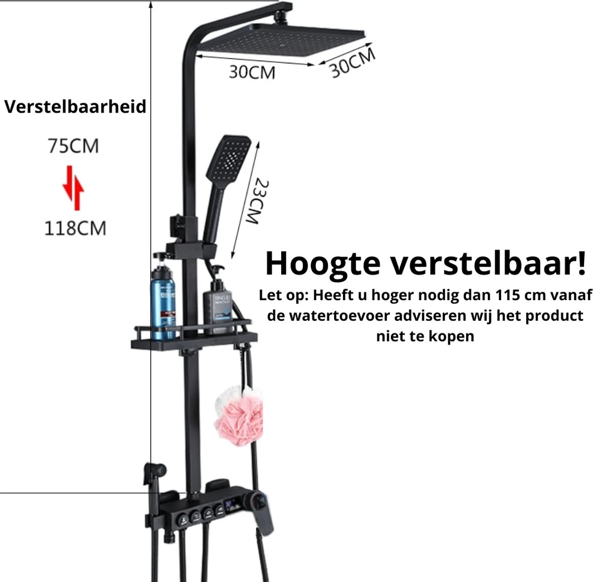 Merkloos TIB Douche Met Ingebouwde Thermostaat - Zonder Extra Stroomaansluiting - Thermostaatkraan V1 6 Merkloos TIB Douche Met Ingebouwde Thermostaat - Zonder Extra Stroomaansluiting - Thermostaatkraan V1 - Afbeelding 4
