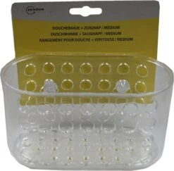 Douchebakje Transparant Met Zuignappen - 15.5 X 8 X 8 Cm - Inhoud 1 Liter - Badkamerspullen Bakjes - Badkamer Opbergbakjes / Organizers -Badkamer Wijs 1200x1179 4