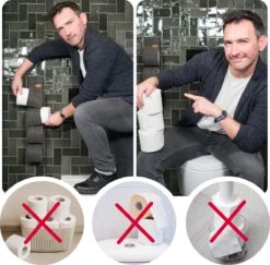 Reserverolhouder Hangend – Toiletrolhouder – Reserve Rolhouder – Zonder Boren – Rolhouder - Muur – Zwart - Antraciet - STOF & SPETTERVRIJ 18 Reserverolhouder Hangend – Toiletrolhouder – Reserve Rolhouder – Zonder Boren – Rolhouder - Muur – Zwart - Antraciet - STOF & SPETTERVRIJ -Badkamer Wijs 1200x1180