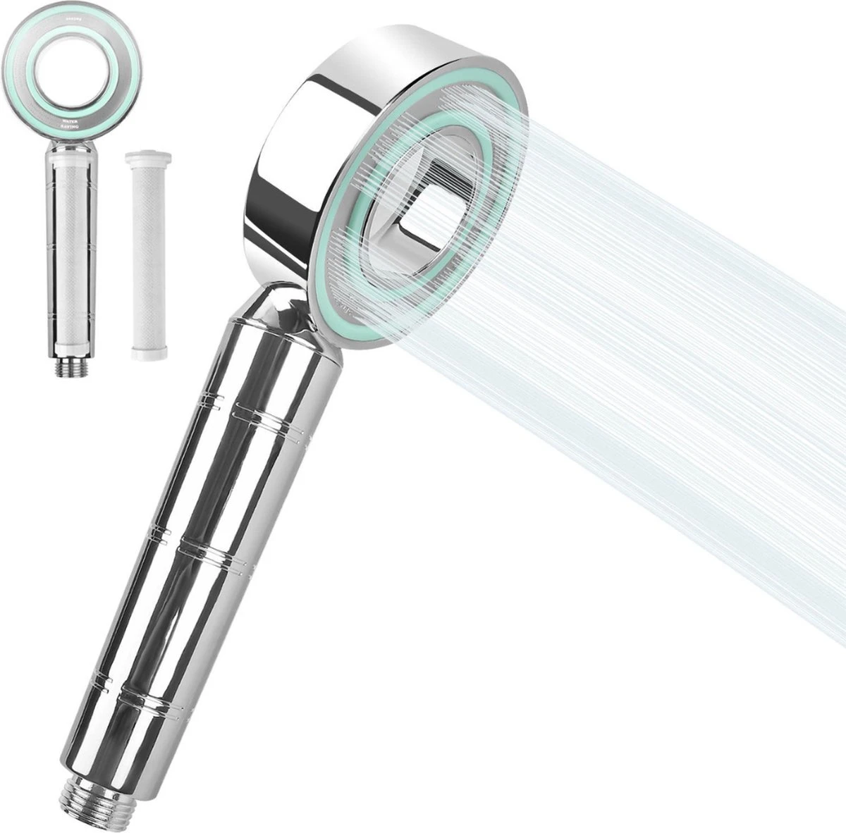 Merkloos Waterbesparende Douchekop - Handdouche Met Hoge Druk En Filter - Regendouche 3 Merkloos Waterbesparende Douchekop - Handdouche Met Hoge Druk En Filter - Regendouche
