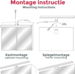 B.K.Licht - Spiegellamp - Chroom Kleur - L:60cm - IP44 - 4.000K - 8W 21 B.K.Licht - Spiegellamp - Chroom Kleur - L:60cm - IP44 - 4.000K - 8W -Badkamer Wijs 1200x1184