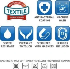 Tatkraft Seagulls - Luxe Waterdicht Douchegordijn - Met GRATIS 12 Ringen - Anti-Schimmel Badkamer Douche Gordijn - Sneldrogend & Anti Schimmel - Wasbaar & Duurzaam Shower Curtain - 100% Polyester - Meeuwen Design - 180X180 CM 13 Tatkraft Seagulls - Luxe Waterdicht Douchegordijn - Met GRATIS 12 Ringen - Anti-Schimmel Badkamer Douche Gordijn - Sneldrogend & Anti Schimmel - Wasbaar & Duurzaam Shower Curtain - 100% Polyester - Meeuwen Design - 180X180 CM -Badkamer Wijs 1200x1186 7