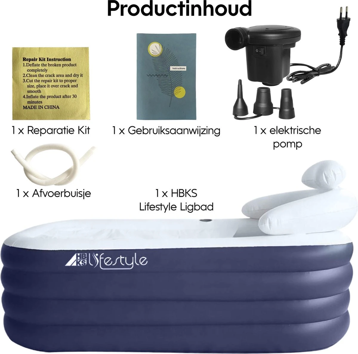 HBKS Lifestyle Bad – Opblaasbaar Ligbad – Bath Bucket – Zitbad Voor Volwassenen - Ijsbad Wim Hof Methode - Badkuip – Ice Bath – Blauw 9 HBKS Lifestyle Bad – Opblaasbaar Ligbad – Bath Bucket – Zitbad Voor Volwassenen - Ijsbad Wim Hof Methode - Badkuip – Ice Bath – Blauw - Afbeelding 7