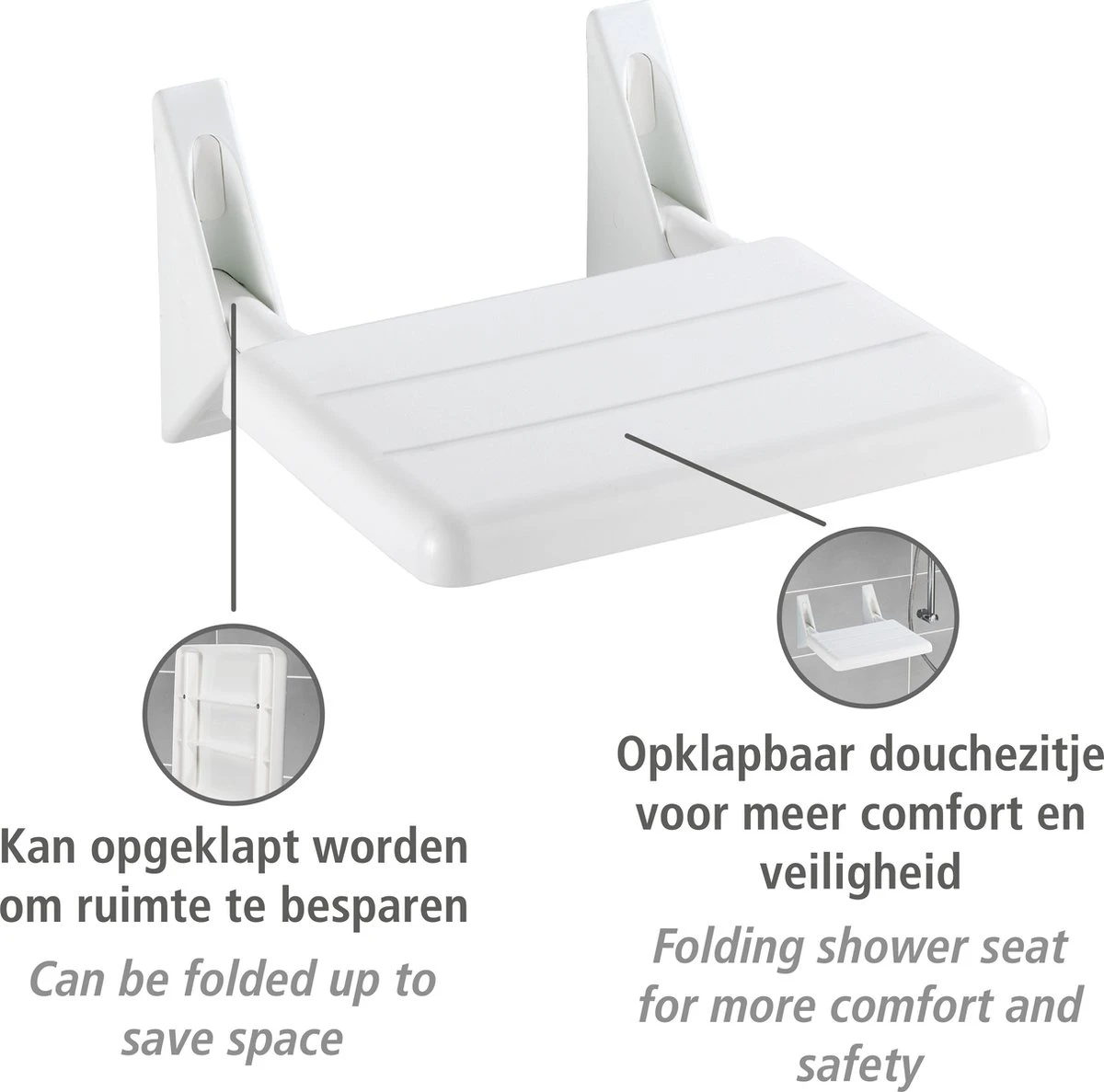 WENKO Douchezitje Secura Opklapbaar - Douchestoel 8 WENKO Douchezitje Secura Opklapbaar - Douchestoel - Afbeelding 6