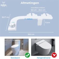 Clean Bum® Elegance Plus Bidet WC- Dubbele Sproeikop - Easy Fit Systeem -Badkamer Wijs 1200x1188 17