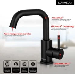 LOMAZOO Wastafelkraan Zwart Pollux - Zwarte Wastafelkraan - Badkamerkraan Zwart - Zwarte Badkamerkraan 13 LOMAZOO Wastafelkraan Zwart Pollux - Zwarte Wastafelkraan - Badkamerkraan Zwart - Zwarte Badkamerkraan -Badkamer Wijs 1200x1190 18