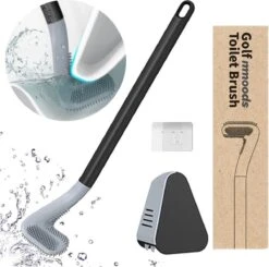 Mmoods Siliconen Golf Toiletborstel – WC Borstel Met Houder – Flexibele Siliconen WC Borstel – Antibacterieel – Hygiënisch – Zwart -Badkamer Wijs 1200x1190 5