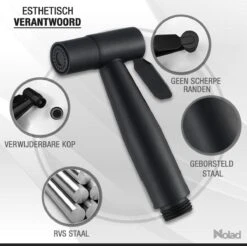 Nolad® Bidet Handdouche - Douchekoppen - Bidet - Handdouche - Zwart 17 Nolad® Bidet Handdouche - Douchekoppen - Bidet - Handdouche - Zwart -Badkamer Wijs 1200x1195 15