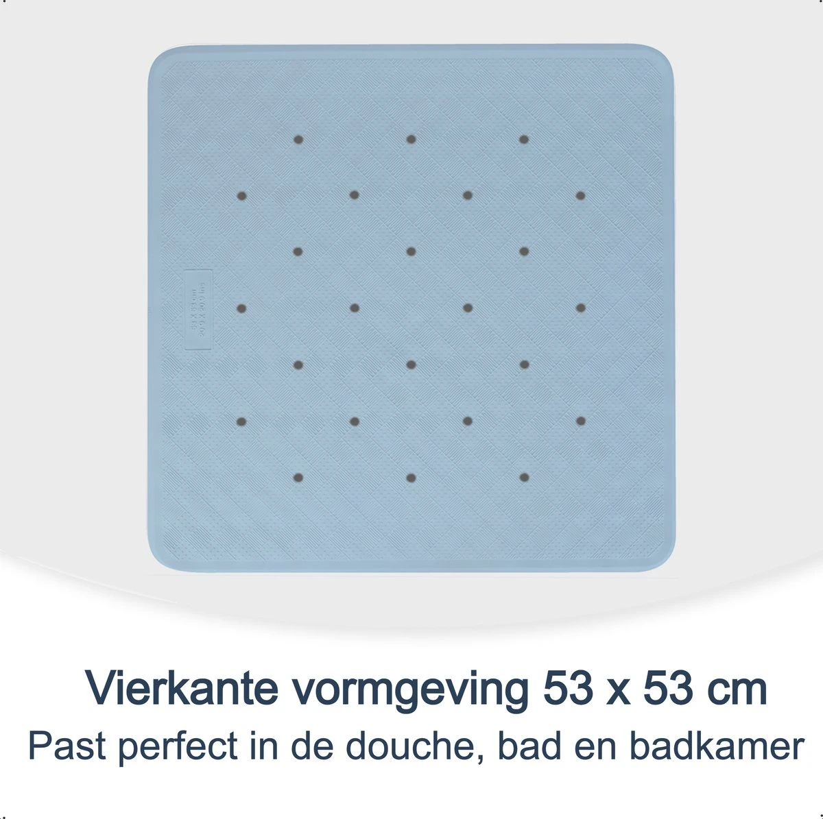Douchemat Antislip Blauw - 53 X 53 Cm - Antislipmat Douche - Badmat 5 Douchemat Antislip Blauw - 53 X 53 Cm - Antislipmat Douche - Badmat - Afbeelding 3