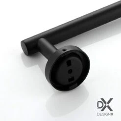 DesignX Toiletrolhouder Zwart - WC Rolhouder - Matte - Papier - Houder - Incl. Schroeven -Badkamer Wijs 1200x1195 8