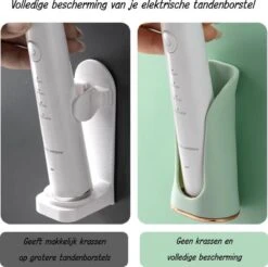 Happy Goodz Houder - Elektrische Tandenborstelhouder - GRIJS 1 Stuk - Flexibele Siliconen - Hangend Aan De Muur Zonder Boren - Geschikt Voor Oral-b & Philips Sonicare - Toothbrush Holder -Badkamer Wijs 1200x1196 16
