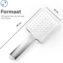 MaatWorkz - Waterbesparende Douchekop Vierkant + Douchetimer - Hoge Waterdruk - Luxe Design - 6 Standen 19 MaatWorkz - Waterbesparende Douchekop Vierkant + Douchetimer - Hoge Waterdruk - Luxe Design - 6 Standen -Badkamer Wijs 1200x1196 3