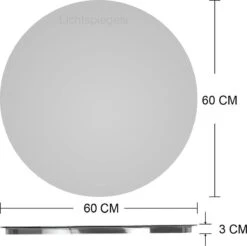 Merkloos Badkamerspiegel Met LED Verlichting En Verwarming - 3 LED Standen - Condensvrij - Dimbaar - 60 X 60 CM - Ronde Spiegel 11 Merkloos Badkamerspiegel Met LED Verlichting En Verwarming - 3 LED Standen - Condensvrij - Dimbaar - 60 X 60 CM - Ronde Spiegel -Badkamer Wijs 1200x1197 2