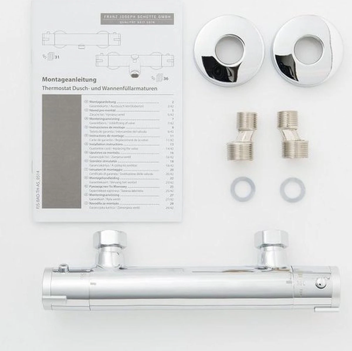 SCHÜTTE London Thermostatische Douchekraan - Hartafstand 150 Mm - Chroom 10 SCHÜTTE London Thermostatische Douchekraan - Hartafstand 150 Mm - Chroom - Afbeelding 8