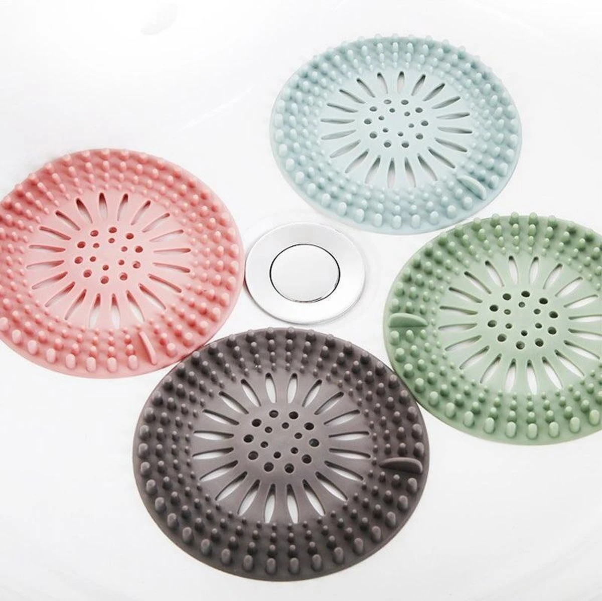 Silicone Afvoerstop Voor In De Keuken En Badkamer | Gootsteen Zeef | Afvoerplug | Doucheput | Anti-haar Afvoer Stop | Anti Verstopping | Ontstopper | Gootsteen Zeef | Grijs | 9 Silicone Afvoerstop Voor In De Keuken En Badkamer | Gootsteen Zeef | Afvoerplug | Doucheput | Anti-haar Afvoer Stop | Anti Verstopping | Ontstopper | Gootsteen Zeef | Grijs | - Afbeelding 7