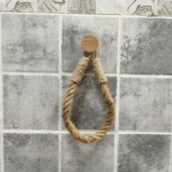 Jelta Toiletrolhouder Zonder Boren- Wc Rolhouder - Zuignap - Zelfklevend - Hout En Touw -Badkamer Wijs 1200x1198 16