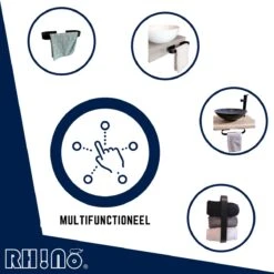 Rh!no Handdoekrek 25 Cm Zonder Boren | Handdoekhouder | Handdoekrek Zwart | Vaatdoekhouder | Handdoek Stang | Zelfklevend | Ophangen Zonder Boren | Doucherek | Handdoekrek Badkamer | Gastendoekhouder | Handdoekhouders | Badkameraccesoires -Badkamer Wijs 1200x1198 21