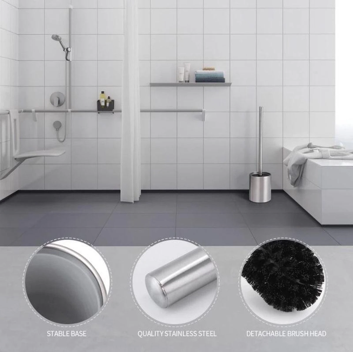 Merkloos Toiletborstel RVS - Wcborstel Rvs - RVS Toiletborstel In Houder - Toiletborstelhouder - Wc Borstel - Toiletborstel Met Houder Vrijstaand - RVS Geborsteld 10 Merkloos Toiletborstel RVS - Wcborstel Rvs - RVS Toiletborstel In Houder - Toiletborstelhouder - Wc Borstel - Toiletborstel Met Houder Vrijstaand - RVS Geborsteld - Afbeelding 8